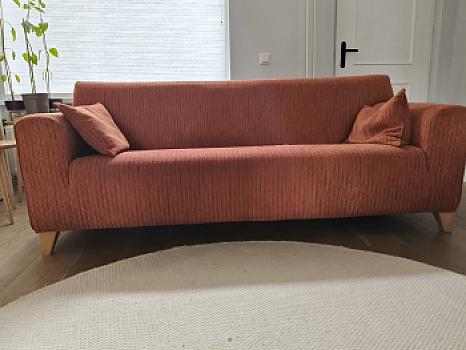 Retro three-seater sofa