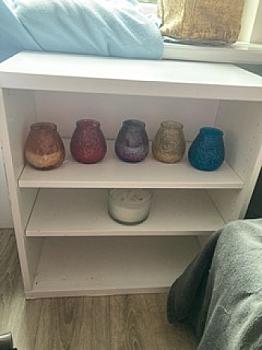 Two IKEA shelves