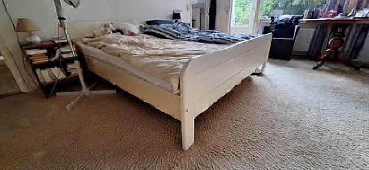 White double bed including mattress