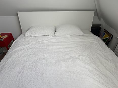 Large bed (Ikea) with mattress and duvet