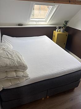 Boxspring bed with topper (top mattress) 160x200