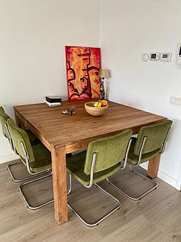 Solid teak dining table